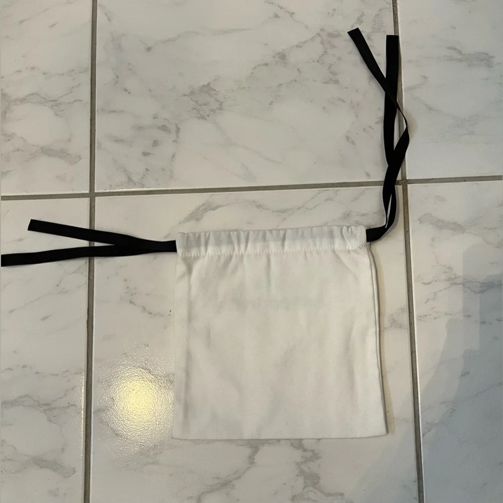 Authentic ~ Self-Portrait White Canvas Dust Bag Pouch